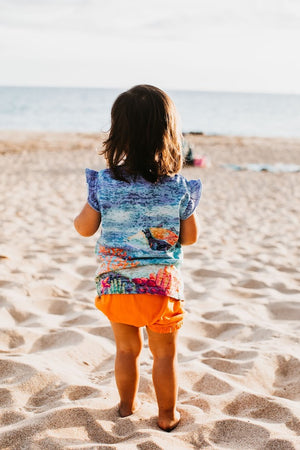 Kai Wahine Designs Keiki - Girls RAINBOW TURTLE