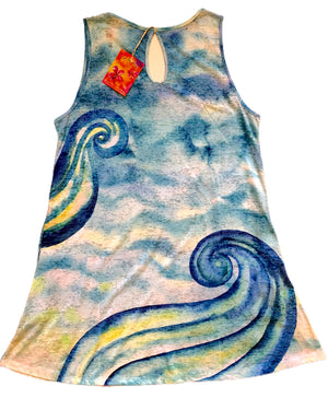 Kai Wahine Designs Burnout Tank Coverup - Mermaid Goddess