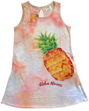 Kai Wahine Designs Burnout Tank Coverup - Pineapple